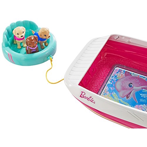 barbie dolphin magic ocean view boat & doll giftset