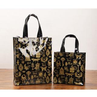 Harrods PVC Shopping Bag Golden Bird Cage Large Capacity Waterproof Tote Bag Shoulder Bag ...
