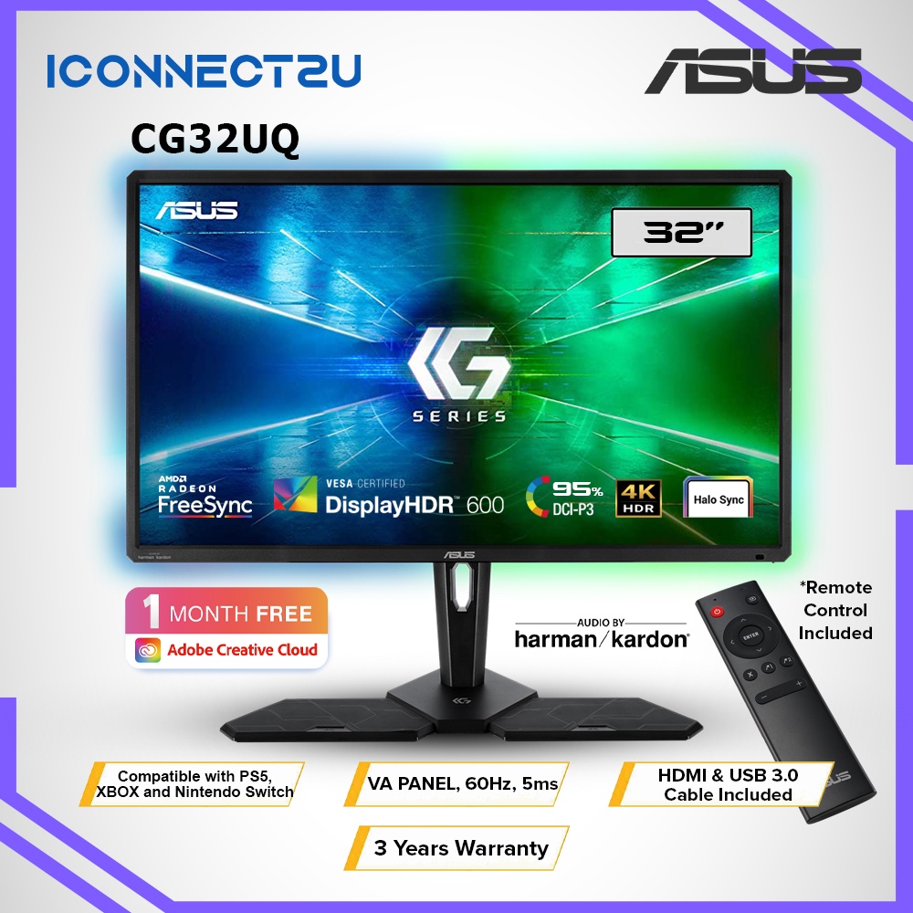 ASUS 31.5" CG32UQ 4K VA 5ms Freesync HaloSync HDR Console Gaming