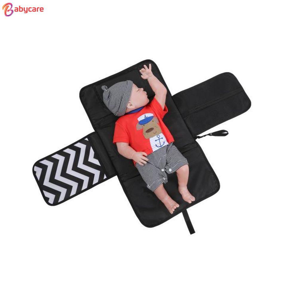 Baby Folding Diaper Travel Changing Pad Waterproof Mat Bag