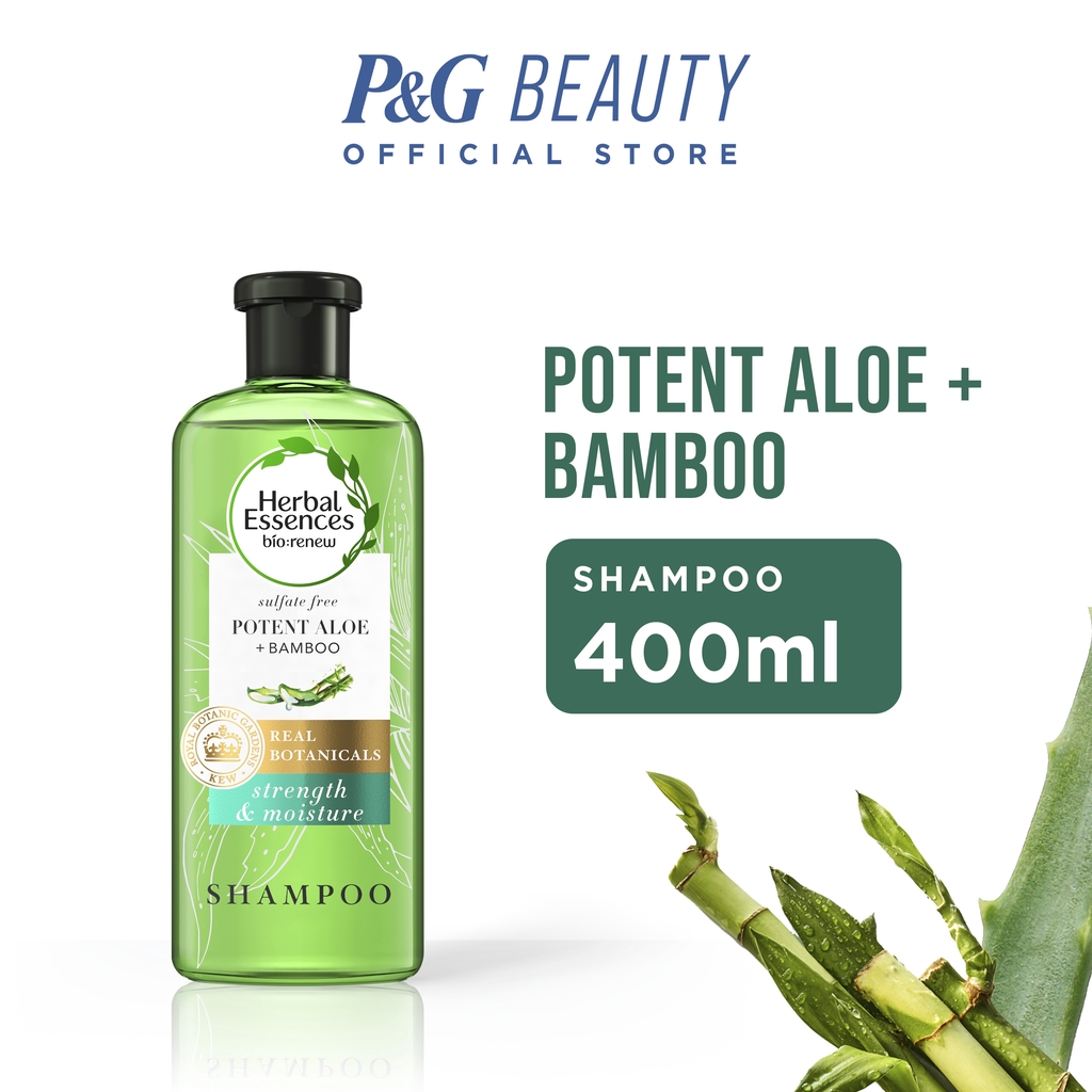 Herbal Essences Shampoo Potent Aloe And Bamboo Strength And Moisture 400ml Shopee Malaysia 1198