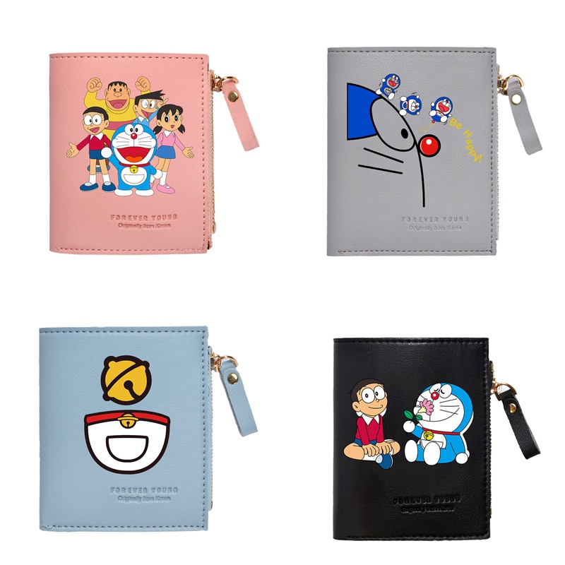 Doraemon Wallet Women Card Holder Coin Purse Cute Wallet Short Wallet