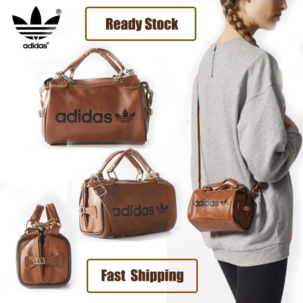 adidas brown leather bag