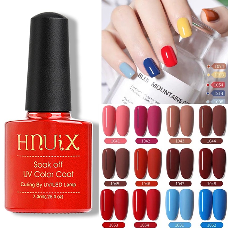 Hnuix 7 3ml Red Color Nail Gel Soak Off Gel Polish Blue Color Uv Gel 网红春夏美甲新款流行色 03 Shopee Malaysia