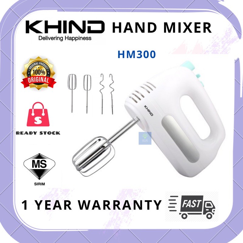 [READY STOCK] KHIND HAND MIXER MHM202/HM300 (MIXER CAKE TANGAN KHIND