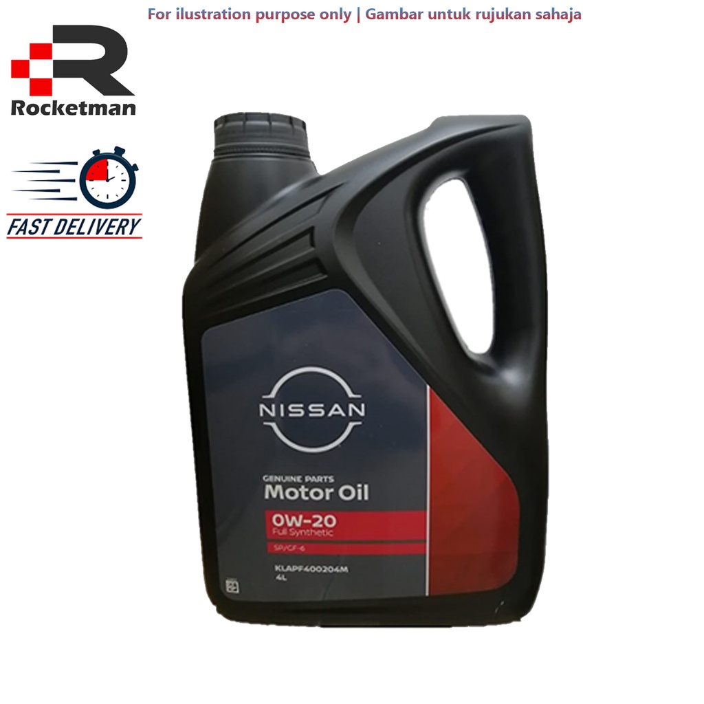 NISSAN ENGINE OIL 0W20 FULLY SYNTHEHTIC GENUINE PARTS (4L) | Shopee ...
