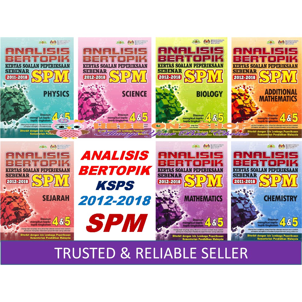 Buku Latihan Analisis Bertopik Kertas Soalan Peperiksaan Sebenar Spm 2012 2018 Shopee Malaysia