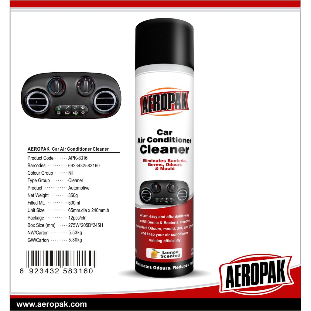 AEROPAK Car Air Condition Cleaner COOLING COIL TREATMENT ...