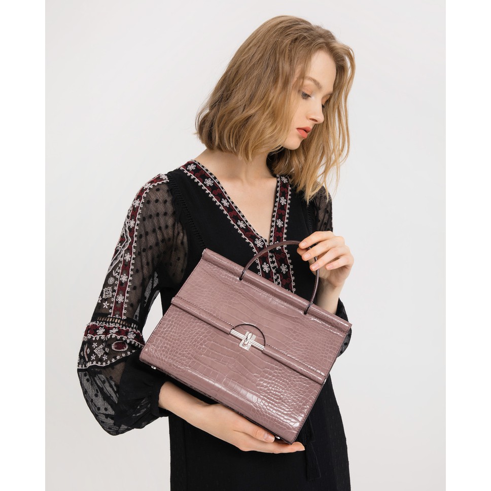 structured top handle bag charles and keith