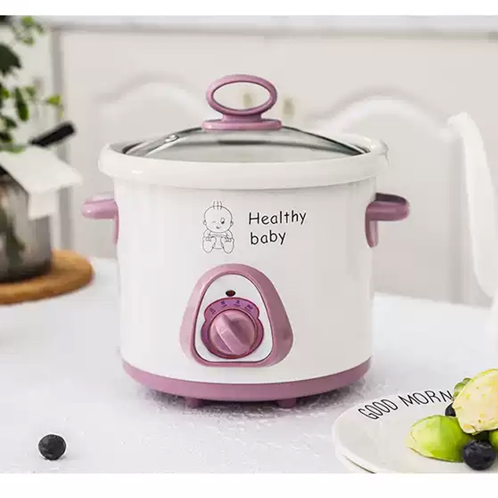 【READY STOCK】 1.5L Slow Cooker Electrical-Saucepan Food Cooker Easy To Clean And Boil Baby Cooker