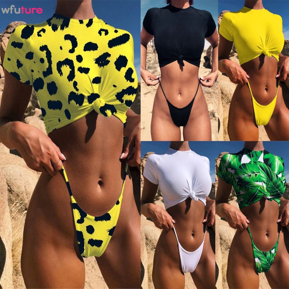 yellow leopard swimsuit