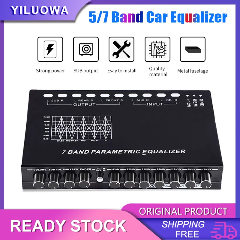 Car Equalizer Audio Tuner 5 Band 7 Band Parametric Equalizer EQ Car