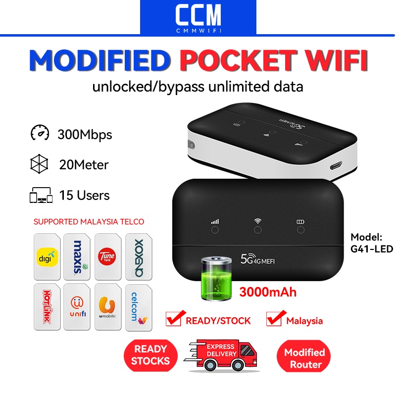 CCM Portable WIFI 4G LTE 150Mbps LT600 Modified Unlimited Hotspot