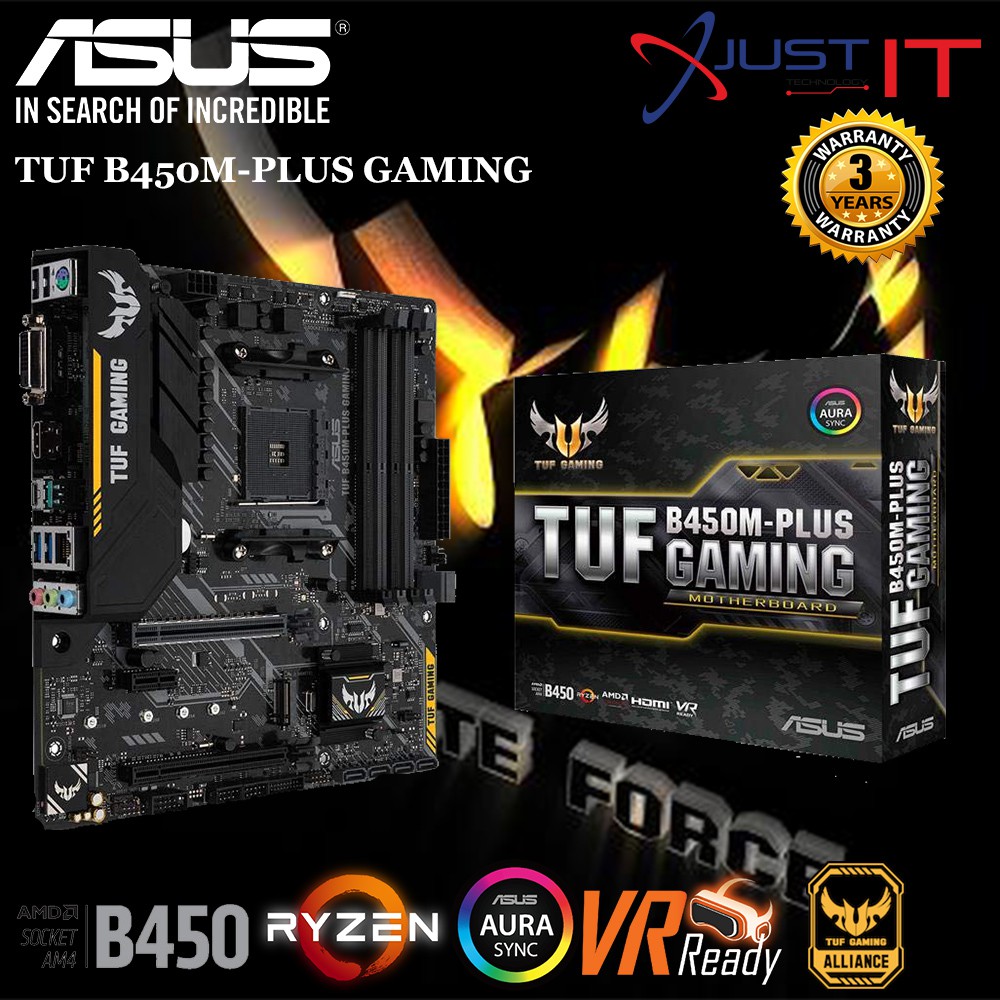 Asus Tuf B450M-Plus Am4 Gaming Mainboard | Shopee Malaysia