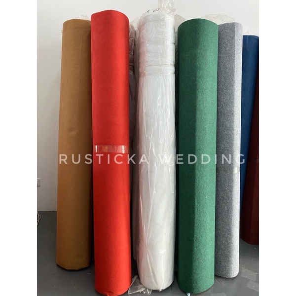 6ft Karpet Merah Karpet Hijau Red Carpet Green Carpet Wedding Photobooth Needle Punch