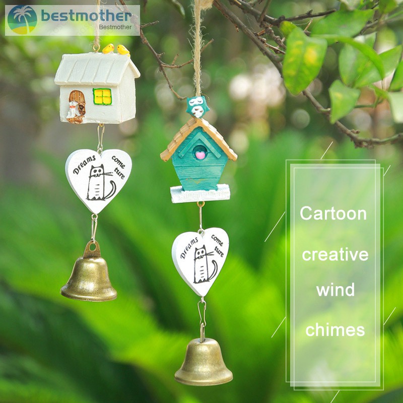 Japanese Totoro Wooden House Landscape Garden Outdoor Decor Wind