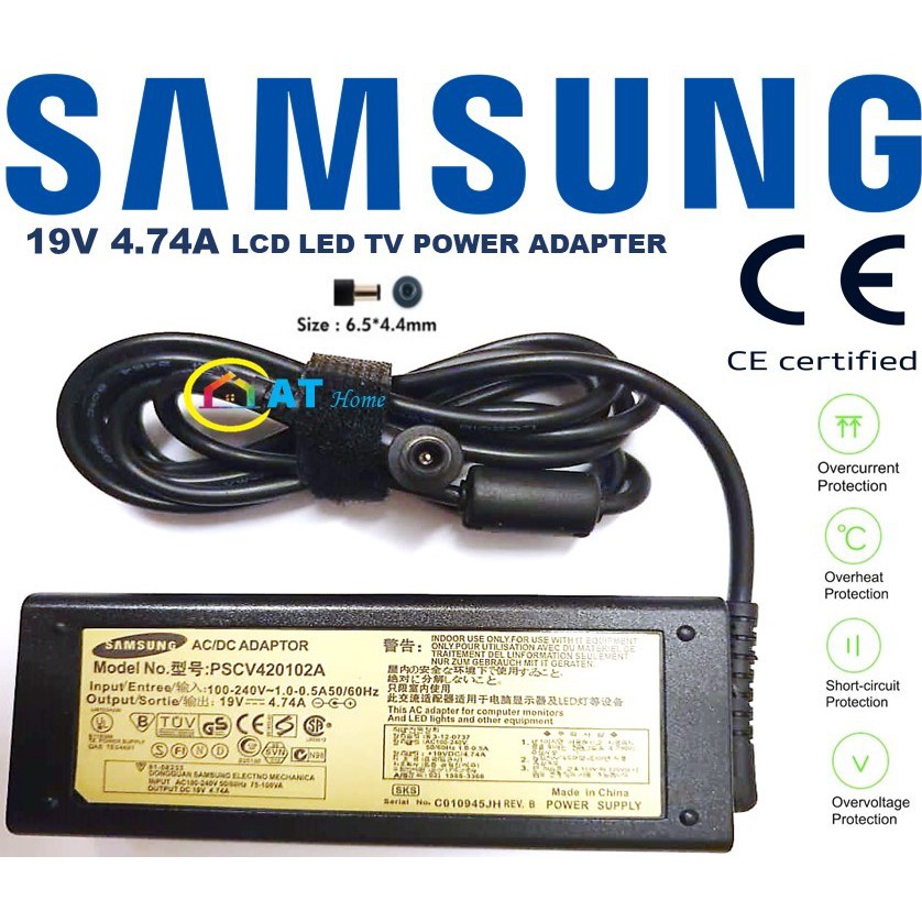 Samsung Lcd Led Tv Power Adapter 19v 4 74a With Power Cable Shopee Malaysia