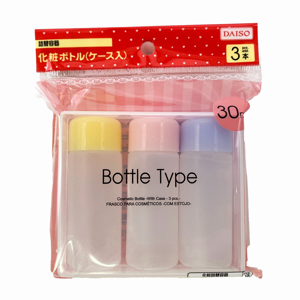 DAISO Cosmetic Bottle With Case (3 Pcs) Shopee Malaysia