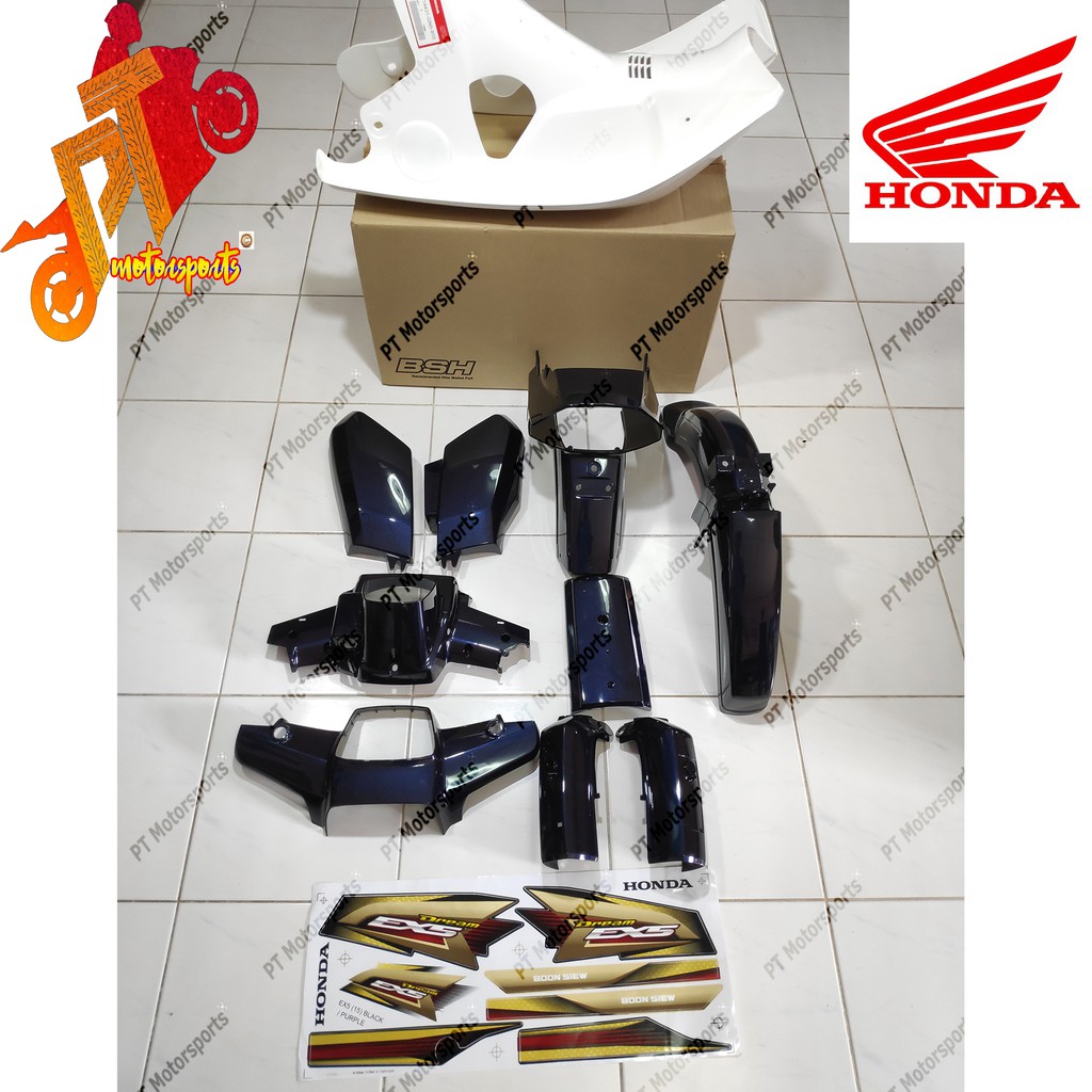 Honda Ex5 Dream Cover Set Bsh Mariana Purple Met With White Board Ori Sticker Shopee Malaysia