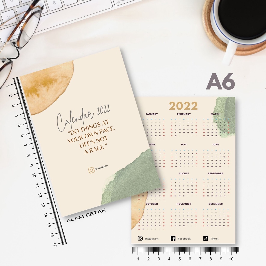 Pace Calendar 2022 A6 / A7 2022 Calendar 100-500Pcs C5 | Shopee Malaysia