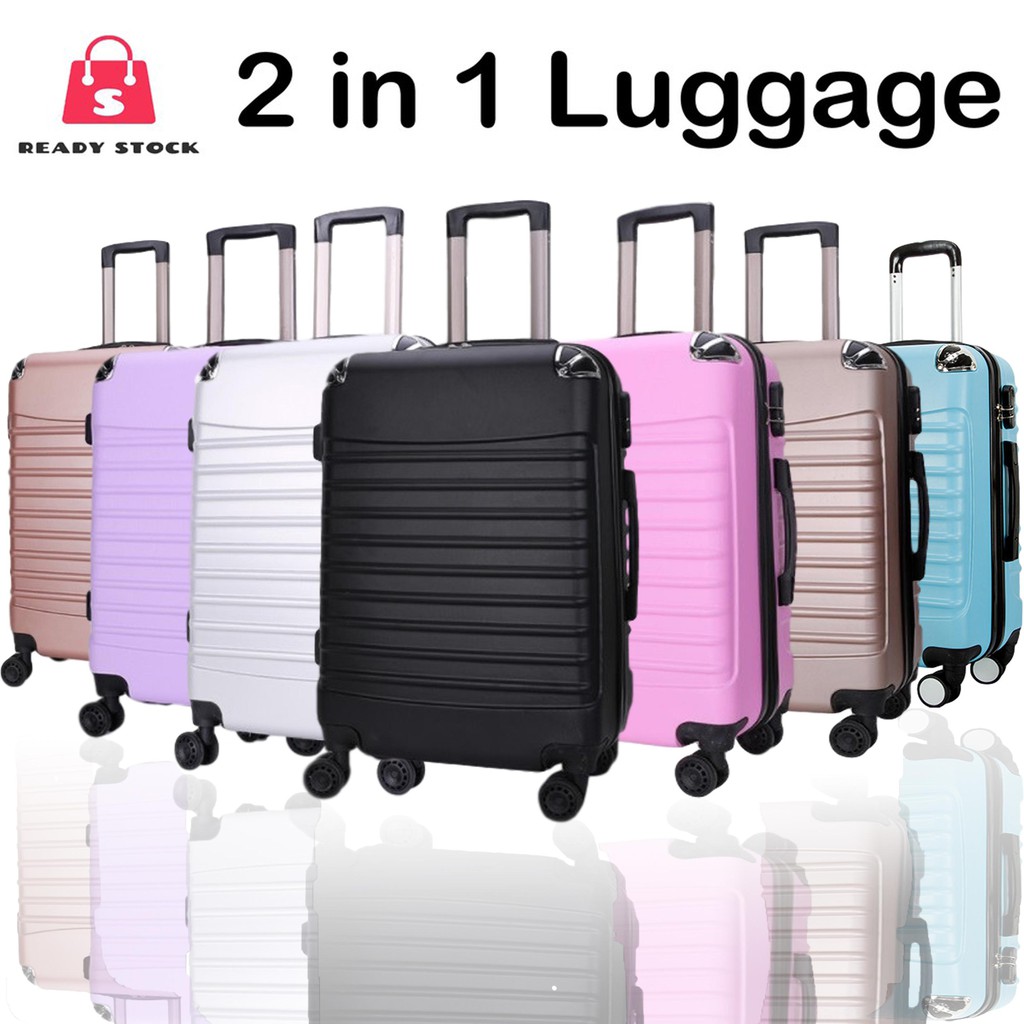 Rss_ABS 2 in 1 Plain Travel Luggage - 7 Colours(20inch+24inch) | Shopee ...