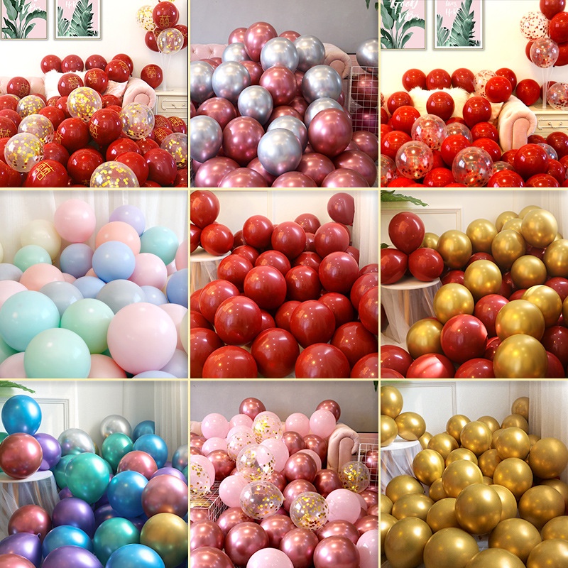 10Pcs 10 INCH Chrome Metallic Balloon Thicken Latex matte Balloons