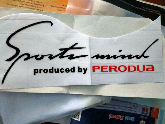 Car Sticker Sport Mind PERODUA Myvi Axia Bezza Alza Kenari 