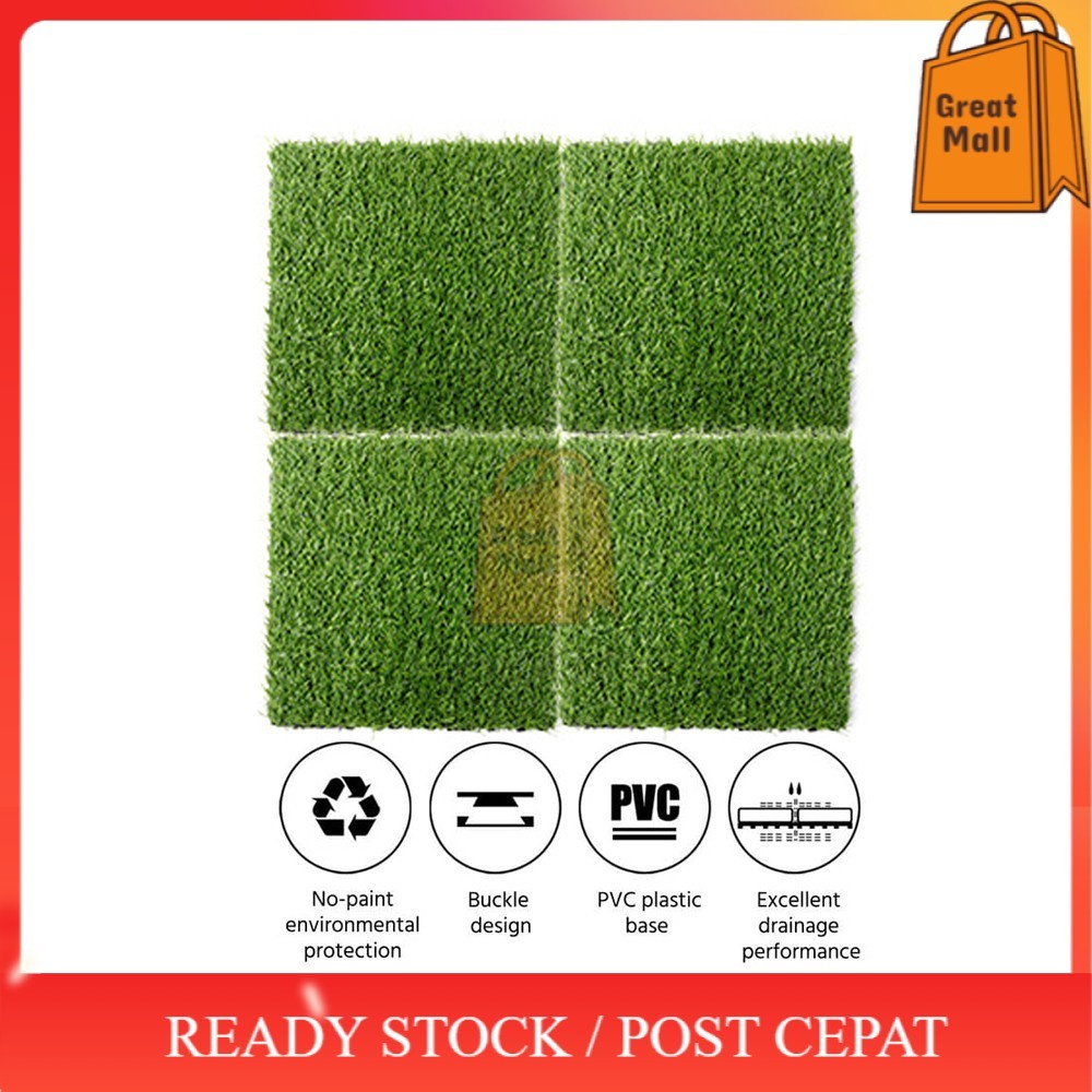 Greatmall Artificial Grass Floor Tiles Interlocking Fake Grass Deck Tile Synthetic Grass Turf 2807