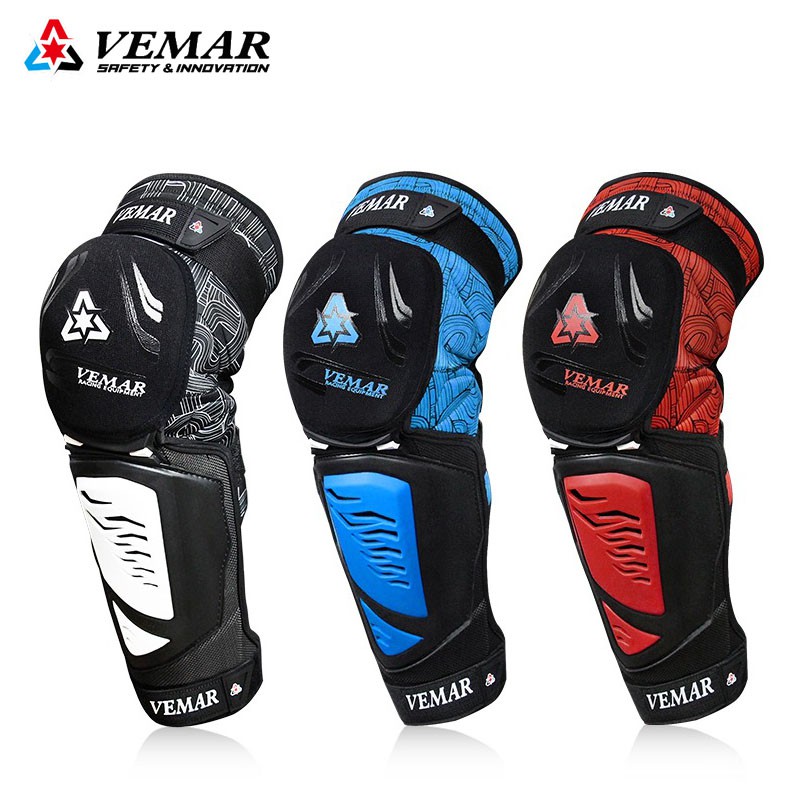 Motorcycle Gear Fireproof Knee Protector Set Men Moto Protect Adjustable Pads Bike Kneepad Brace Off-road MTB DH Guards VM-E01