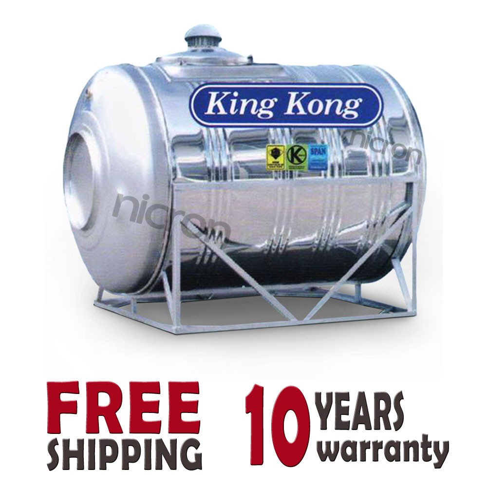 2300 Liters500 Gallons King Kong Stainless Steel Water Tank Horizontal With Stand Shopee 2962