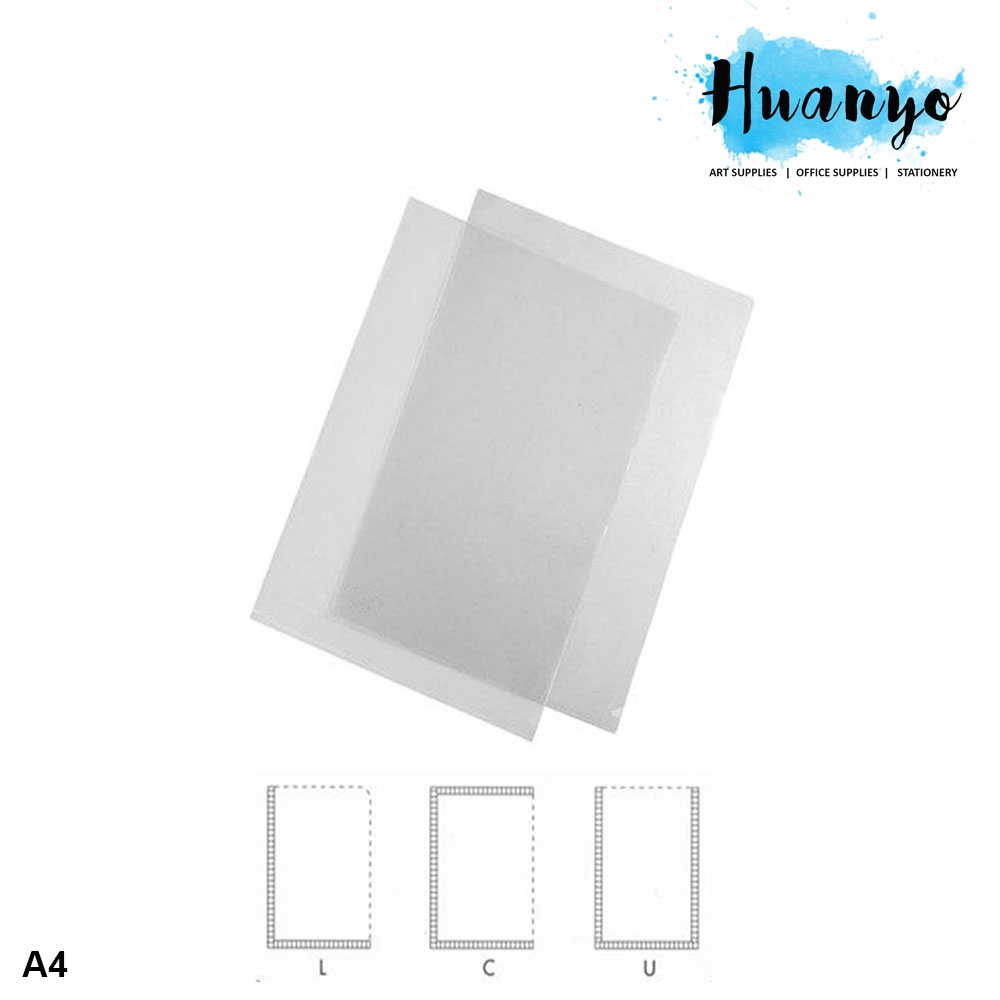 Thick Transparent Clear C U L Shape Pocket File Folder Holder Shopee Malaysia