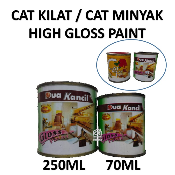  CAT  KILAT CAT  MINYAK  TIN KECIL  HIGH GLOSS PAINT 75ML 