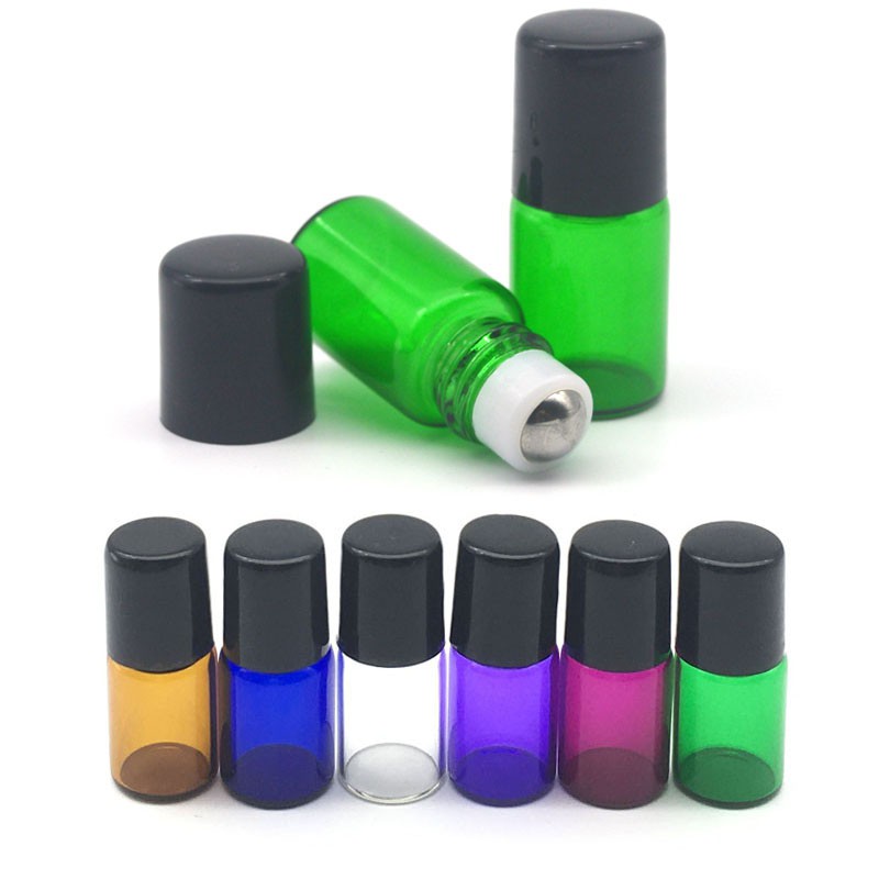 1pcs 2ml Empty Glass Roll-on Bottle Essential Oil Metal Roller Ball ...