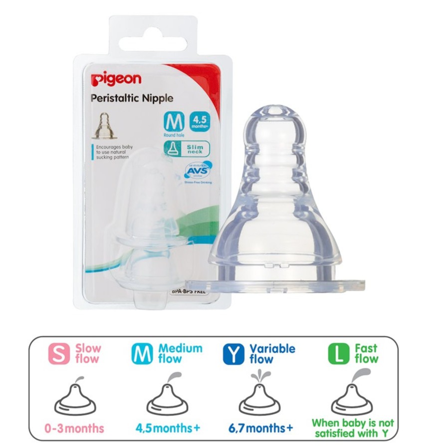 pigeon peristaltic nipple slim neck