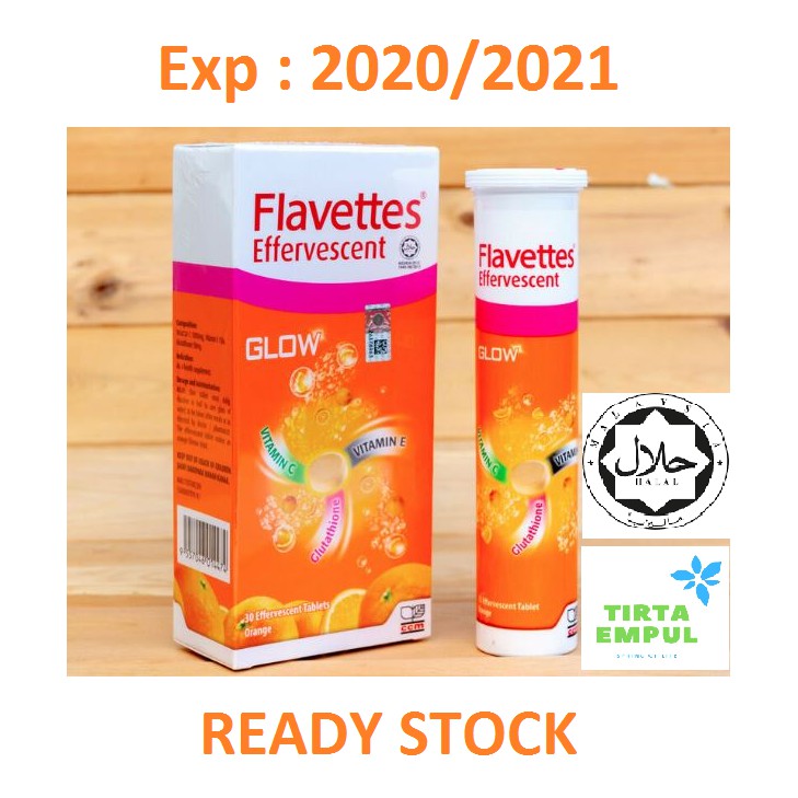 Flavettes Effervescent Glow 30 or 15 Tablets (Exp: 2021 ...