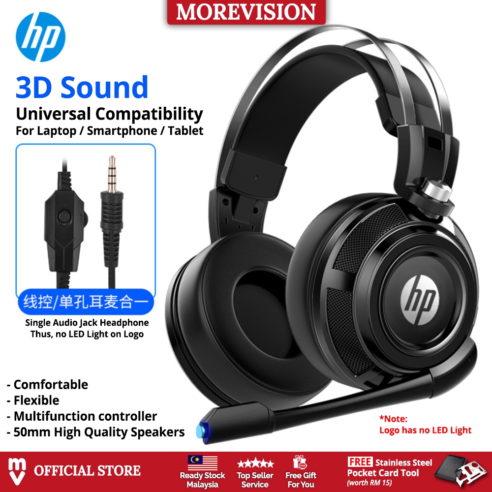 HP H200 Gaming Headphone with LED Headset Comfortable Over-Ear Earphone ...