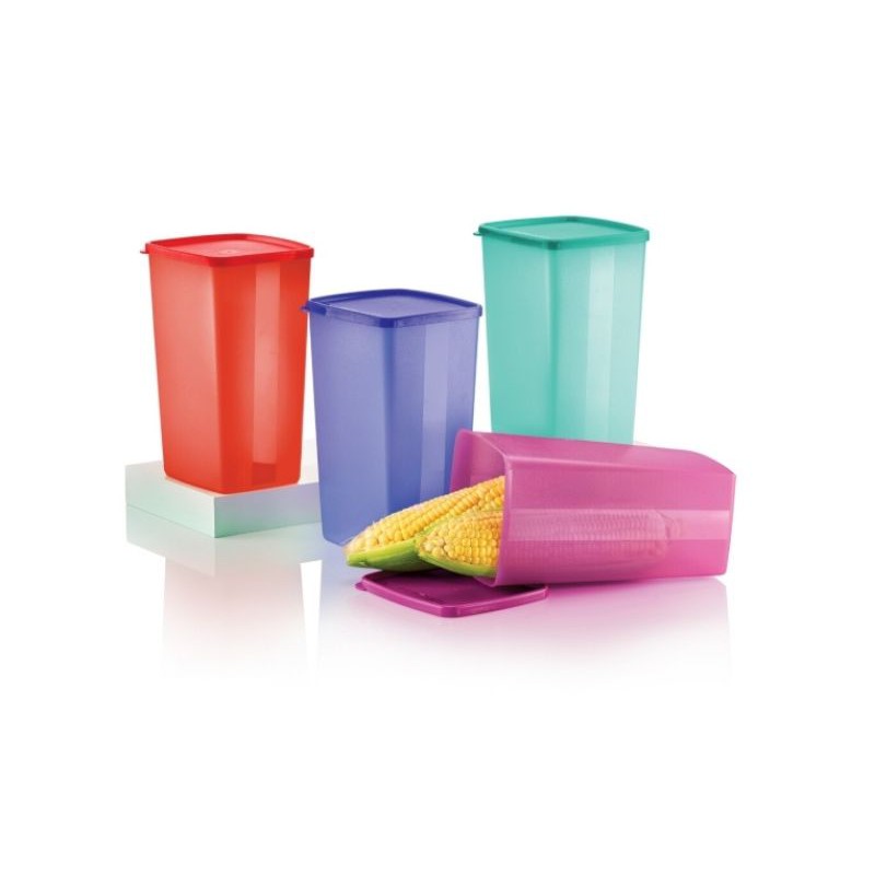 ReadyStock New Colour Tupperware Large Square Round 2.0L (4)