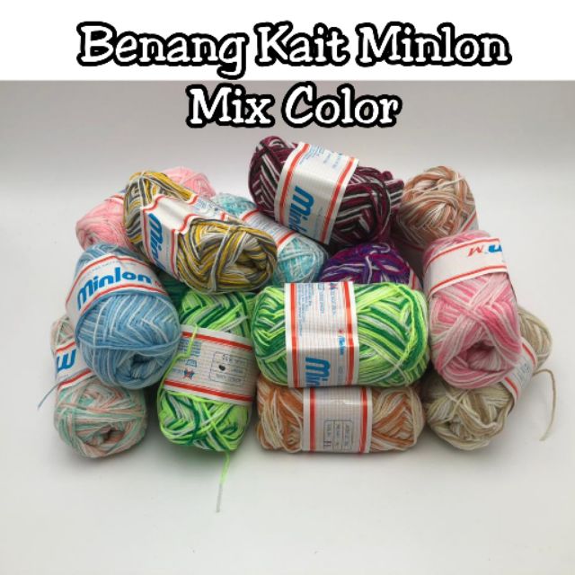 Buy Restock Minlon Benang Kait Crochet Thread Mix Color 40gram Seetracker Malaysia