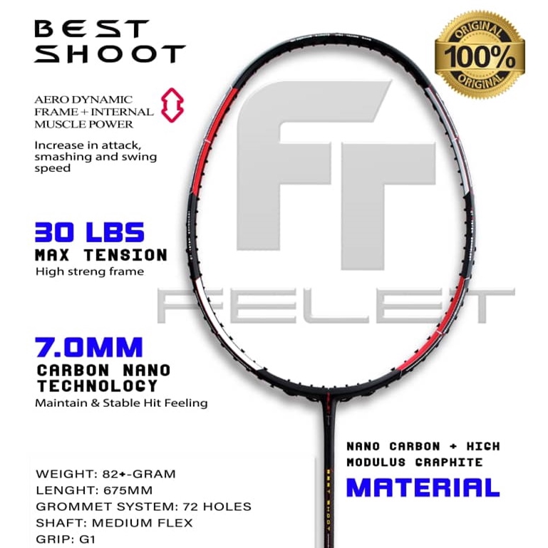 Fleet Felet Best Shoot (No String) Badminton Racket | Shopee Malaysia