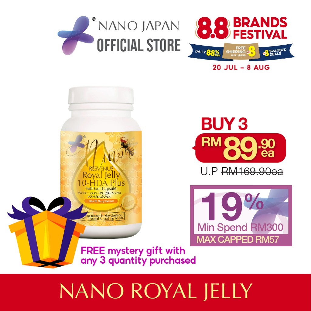Nano Royal Jelly 10HDA Plus Hair Growth/Scalp Protection (70's