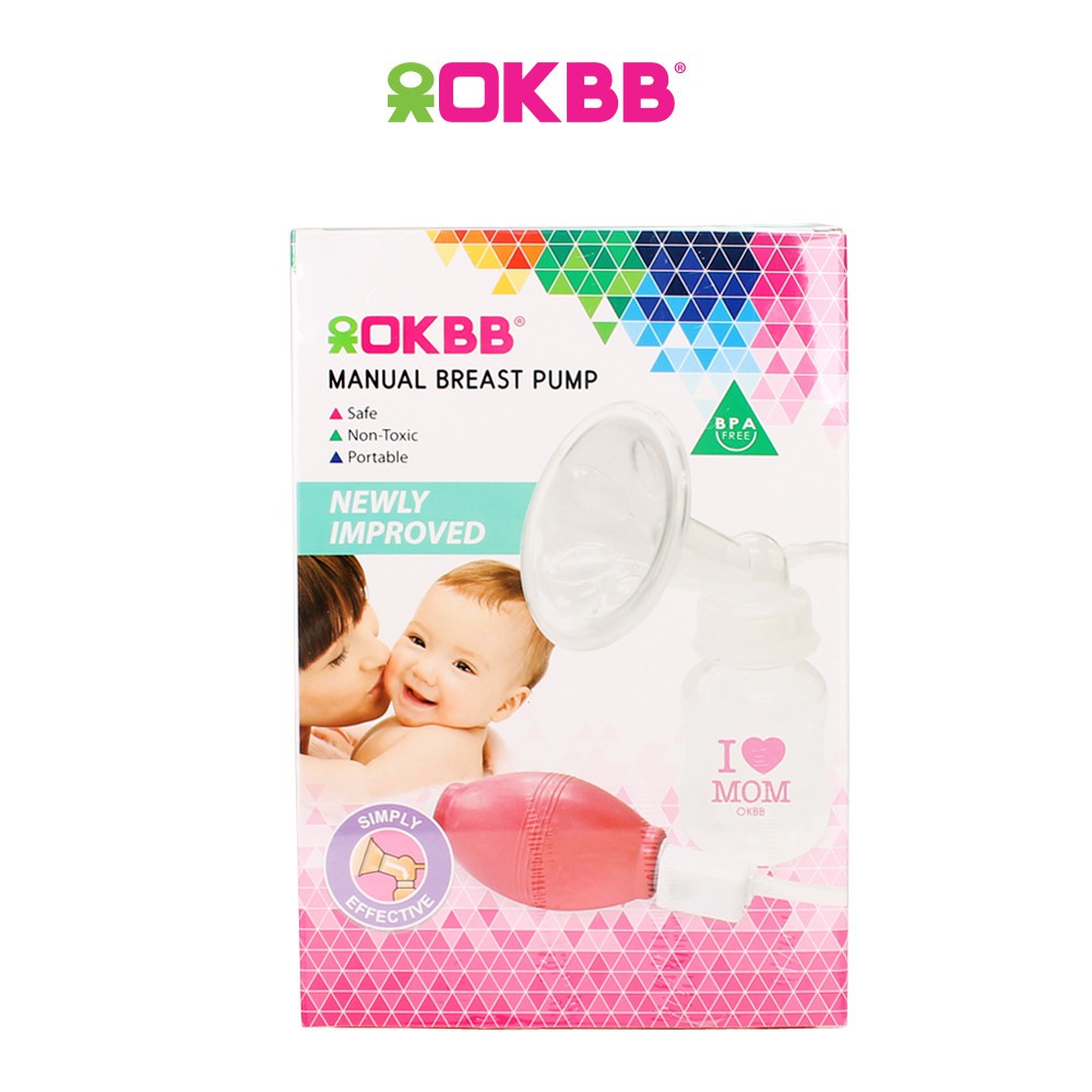OKBB PU101 Manual Breast Pump With One 4oz (125ml) Reusable Bottle