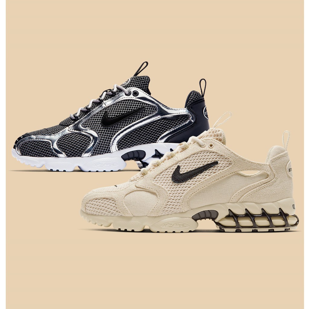 stussy air zoom spiridon caged fossil