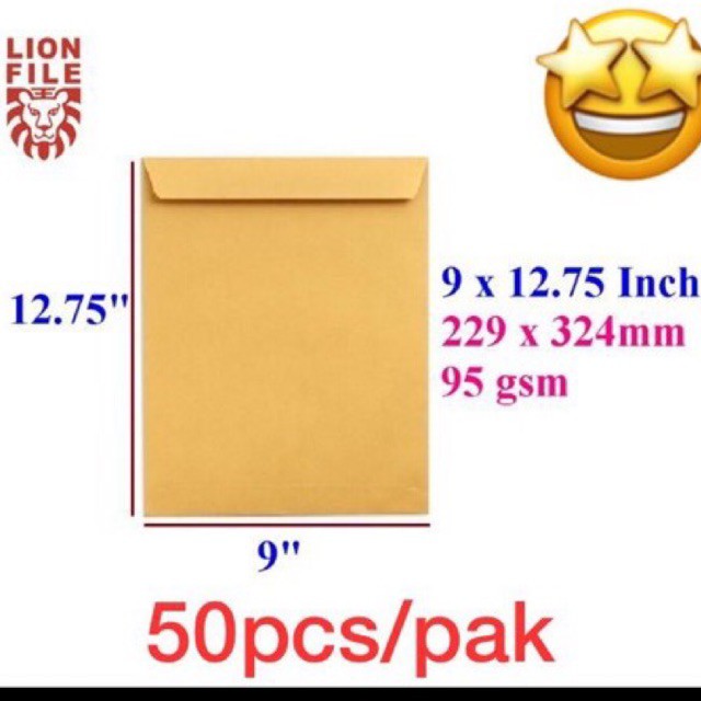 50pcs 9 X 12 75 Super Brown Envelope Sampul Surat Coklat 9 X 12 75 Inch 229mm X 324mm A4 S