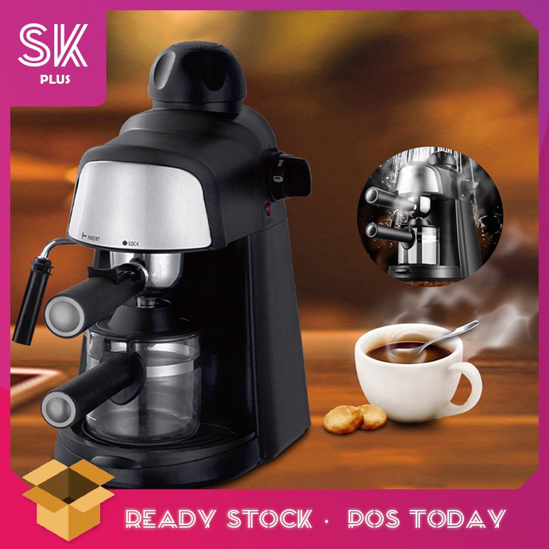 SKPLUS Multifunctional Imported Steam Espresso Maker Semi-Auto Espresso 5 Bar 240ML Electric Coffee Maker Machine