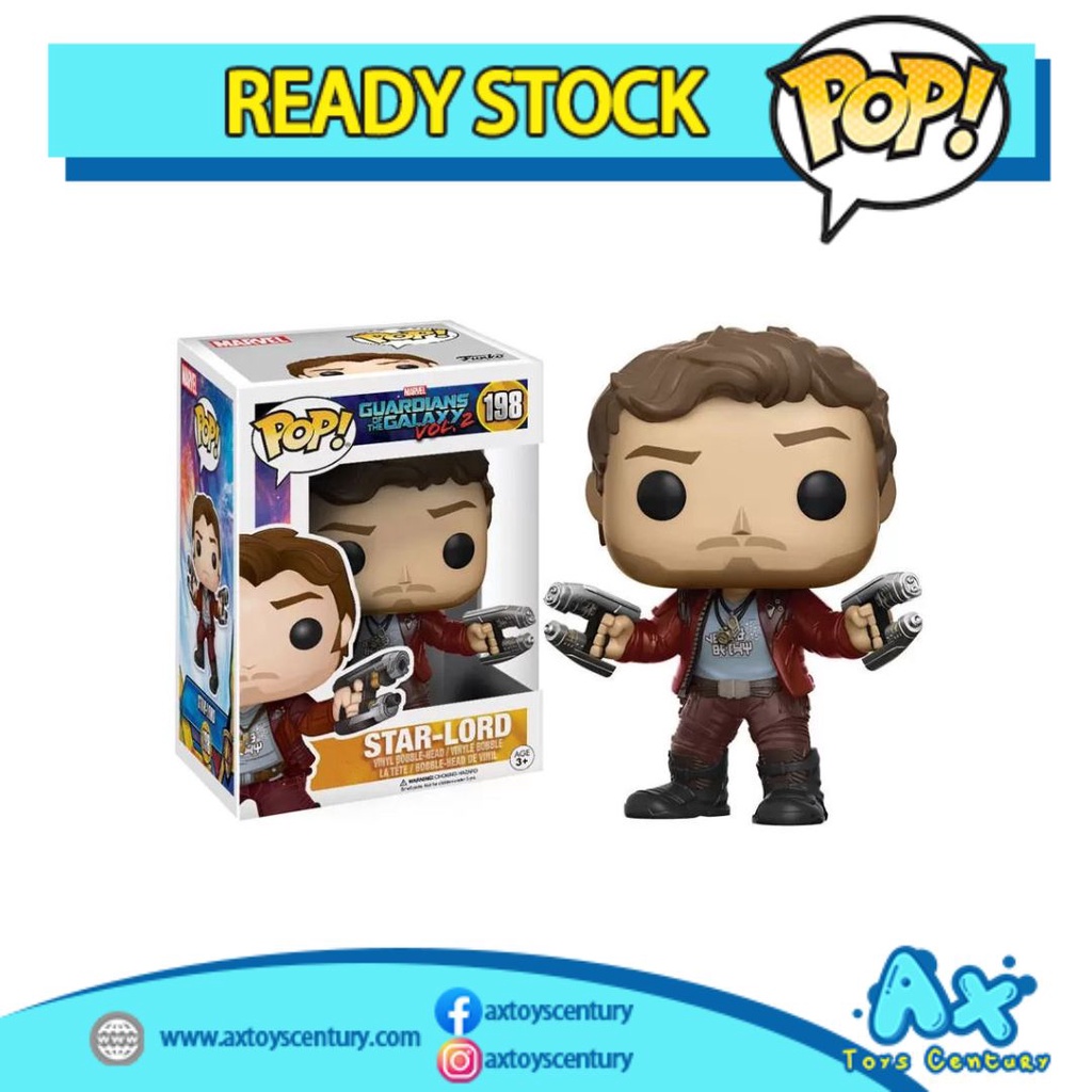 Funko Pop! Guardians of the Galaxy 2 - Star-Lord #198 100% Genuine