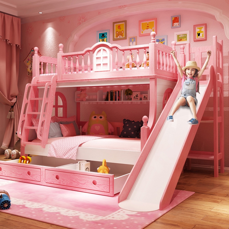 girls princess loft bed