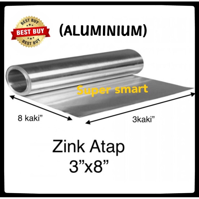 ALUMINIUM ZINC SHEET 3FT X 8FT (MAXIMUM LOAD 30PCS) Shopee Malaysia