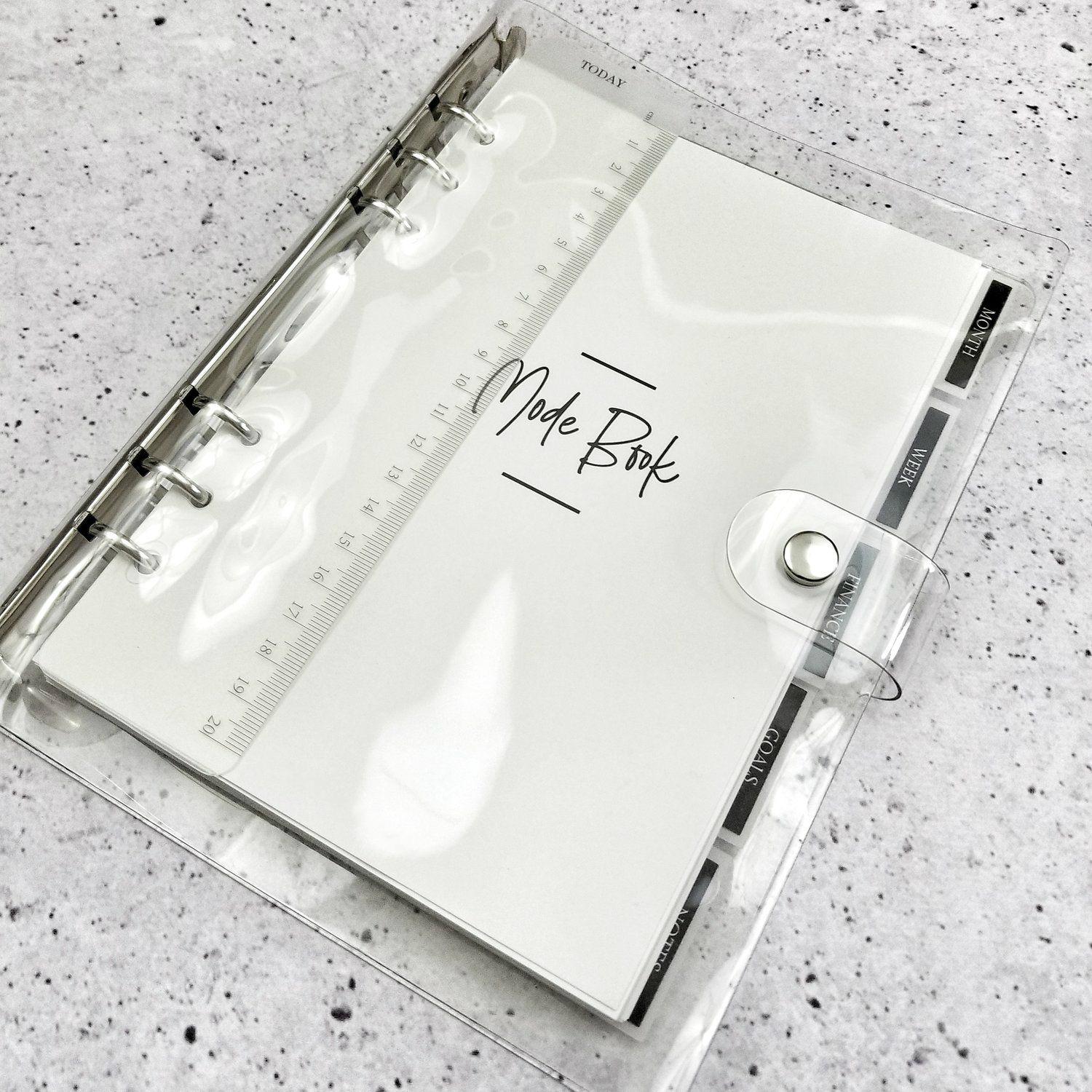 [Y&G]Transparent Loose Leaf Binder Loose Strap Loose Leaf Inner Core A6 A7 Note Book Journal A5