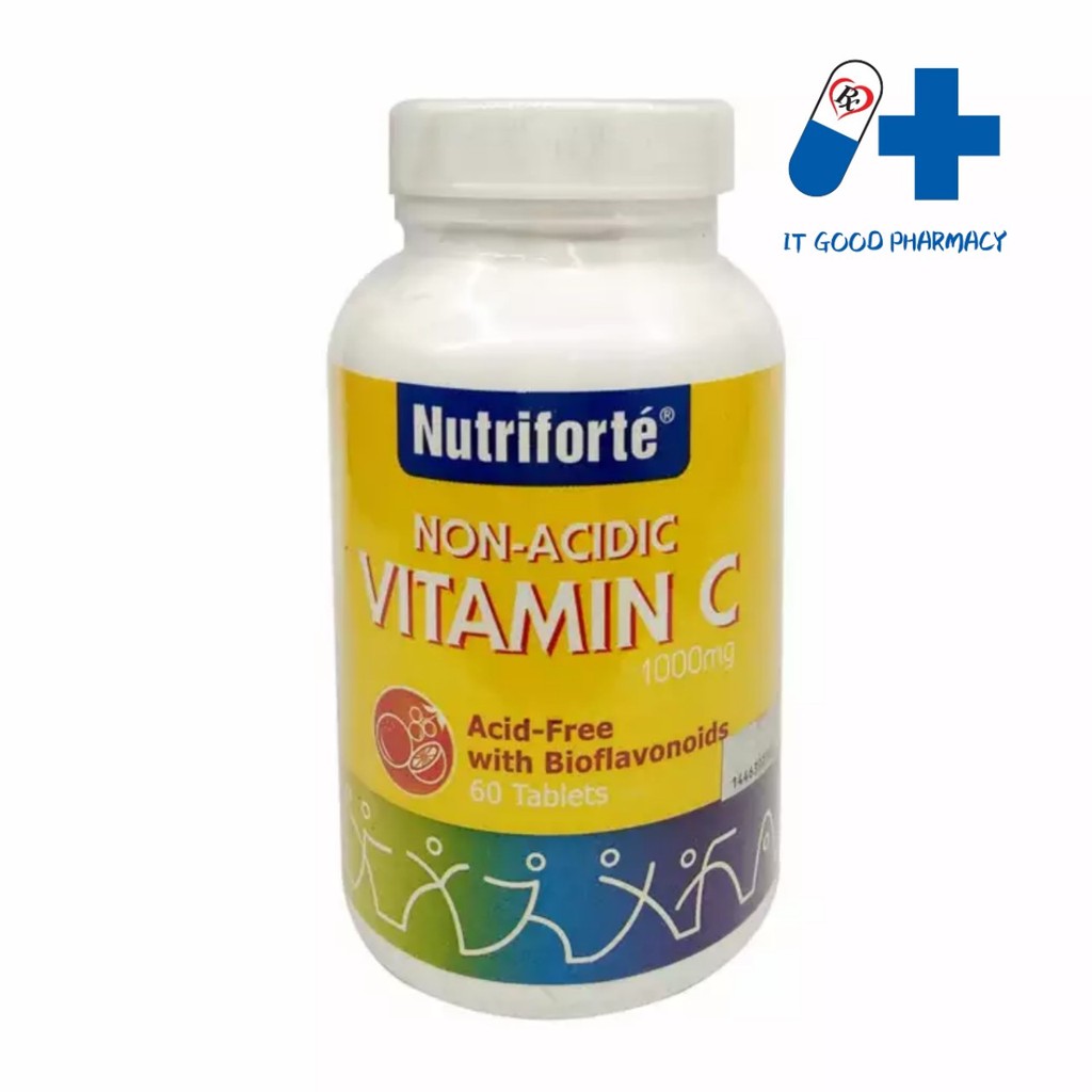 Nutriforte NonAcidic Vitamin C 1000mg with Bioflavonoids 60s Shopee