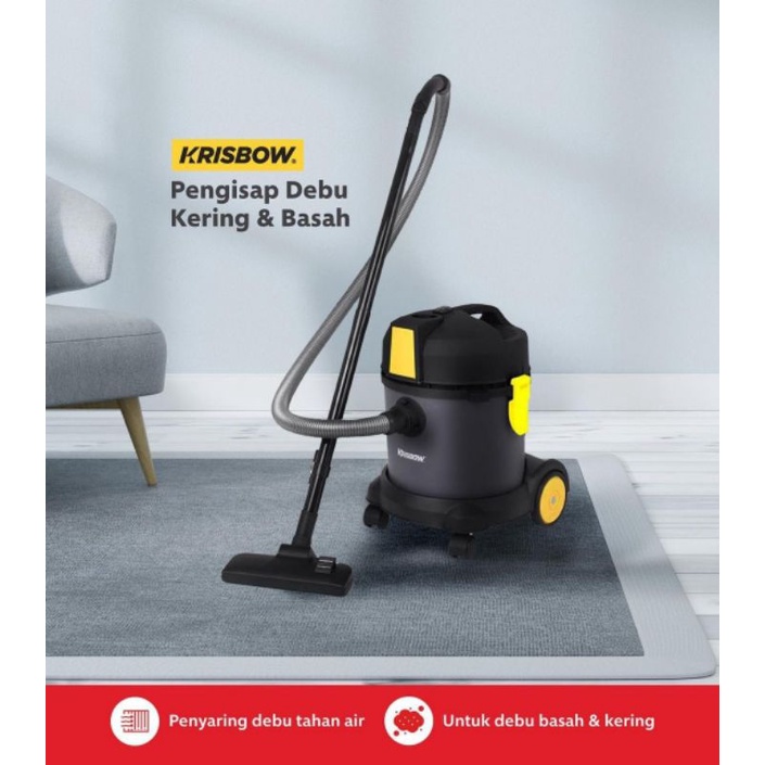 Krisbow Vacuum cleaner Vacuum cleaner Dry And Wet 12 Liters Shopee